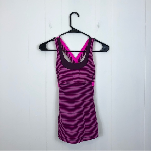 Lululemon Stuff your Bra Tank II Raspberry Plum Sz 4 - Picture 4 of 12
